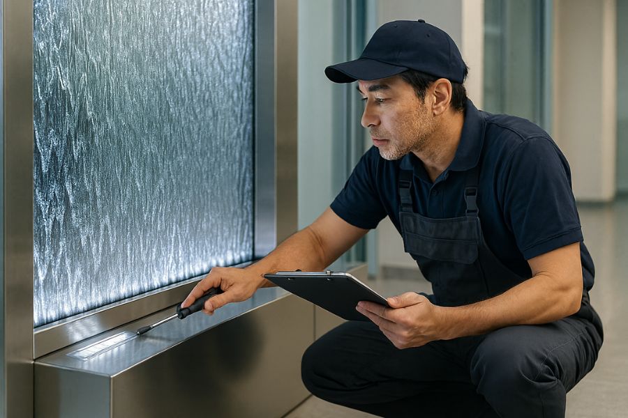 熟練の専門技術者による詳細な点検作業