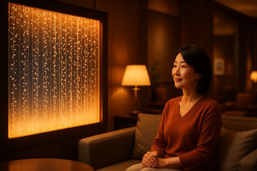 高級レストランに設置されたバブルウォール