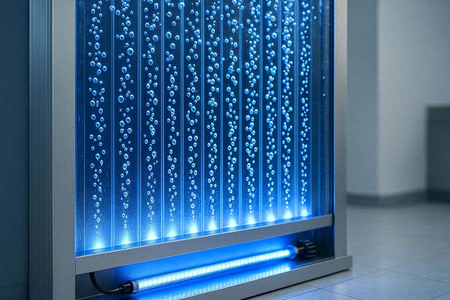 バブルウォールの内部構造が美しく見える構図