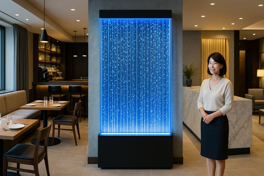 多様な空間でバブルウォールが機能している様子