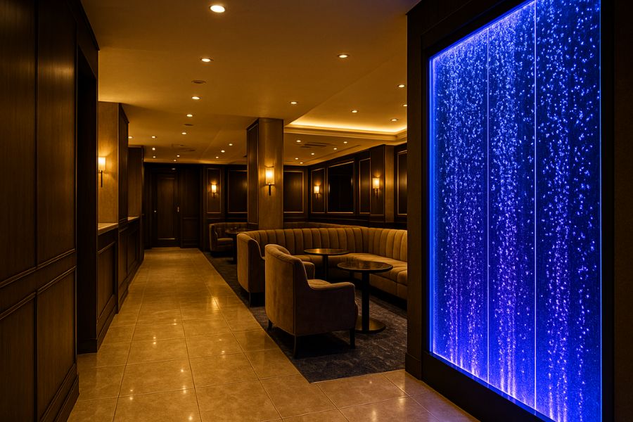 キャバクラのエントランスから見た内装デザイン、バブルウォールが生み出す第一印象と集客力向上効果