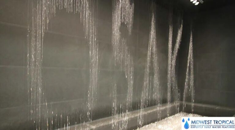 osakaと表示されるレインカーテン