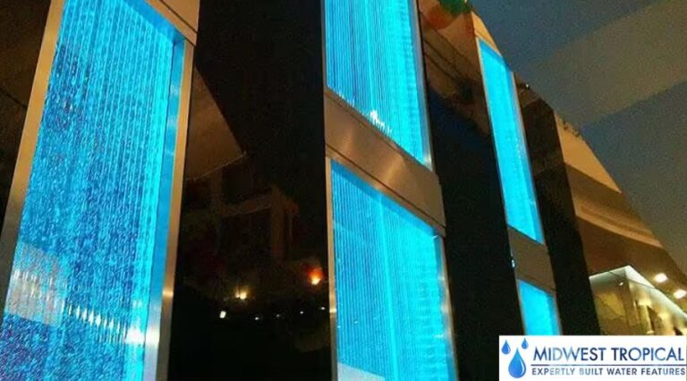 3つの水色バブルウォール