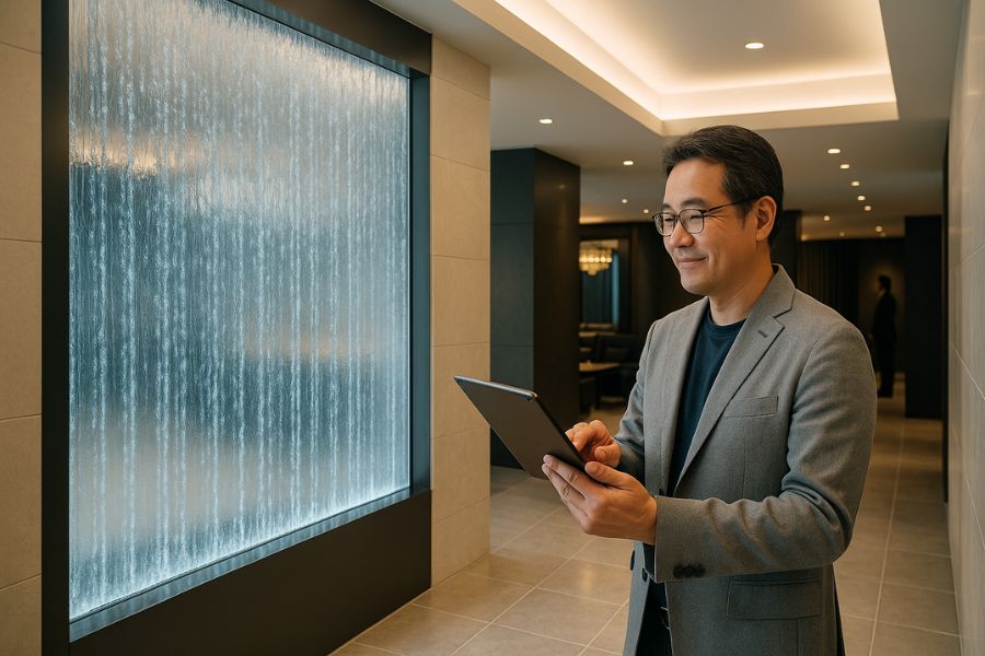 ホストクラブへのウォーターインテリア導入実務|設置場所の選定・サイズ仕様・照明設計など専門家による技術的な施工ガイダンス