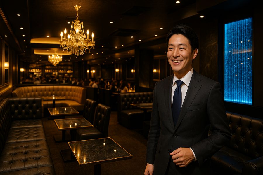 費用を抑えながら高級感を実現したキャバクラ内装、戦略的な照明配置と中古家具活用で完成した店舗デザイン事例