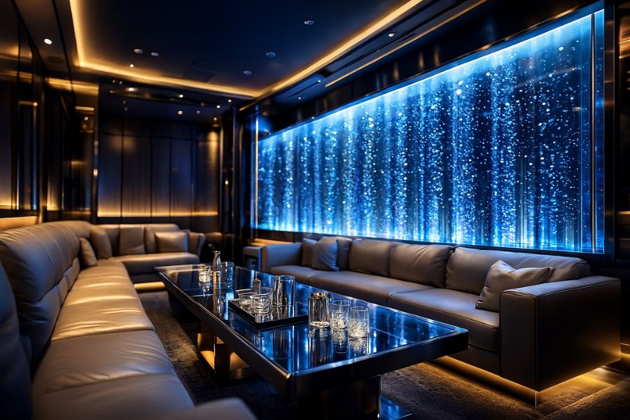 キャバクラVIP席の高級内装デザインとバブルウォールによる差別化空間