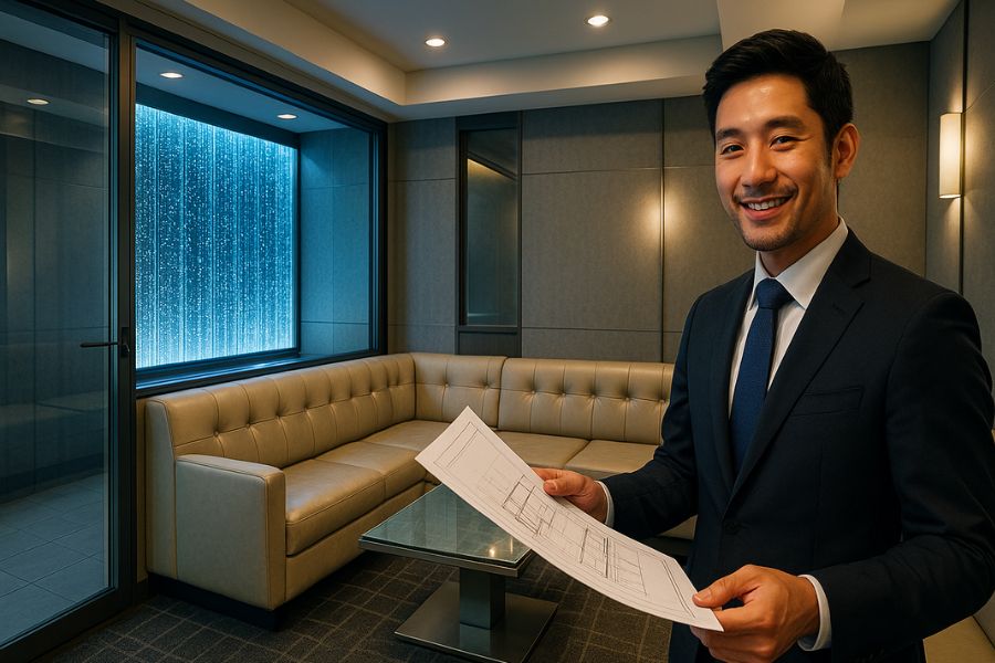 風俗営業法に準拠したキャバクラVIP席の適法な内装設計