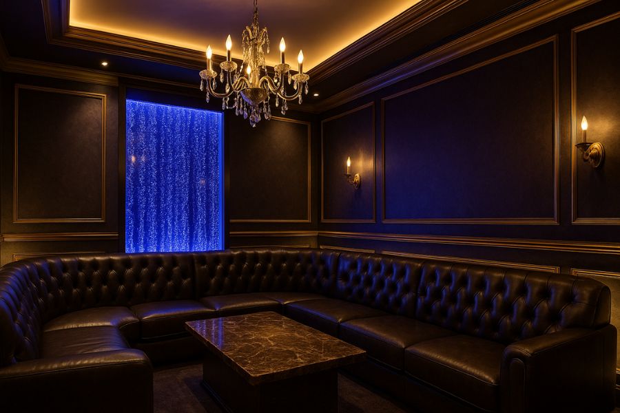 VIP席デザインの基本要素、照明・家具・色彩が調和した高級ホストクラブの内装空間