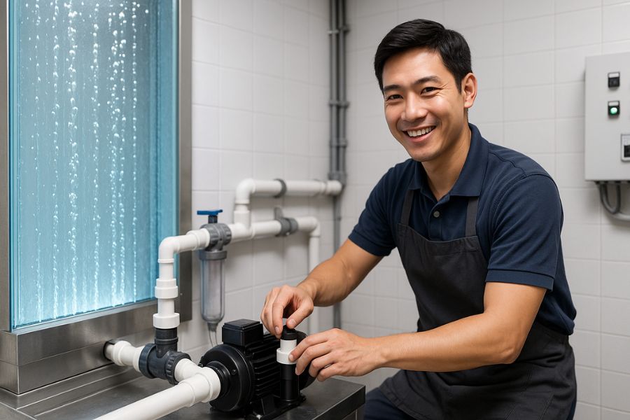 ラブホテルに水のインテリアを導入する際のメンテナンスと管理における注意点