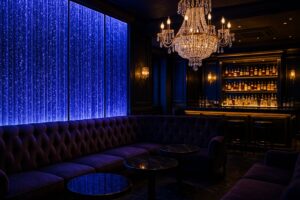 バブルウォールが輝く高級ホストクラブの内装イメージ