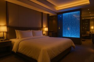 ラブホテルの客単価向上につながる高級感のあるプレミアムスイートルームの内装