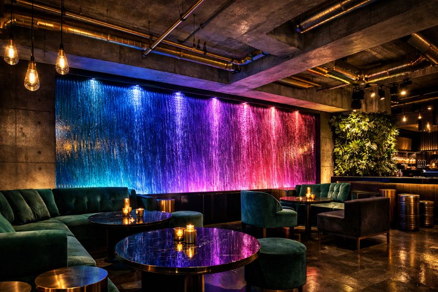 インダストリアルとラグジュアリーが融合した最新トレンドのナイトクラブ空間設計