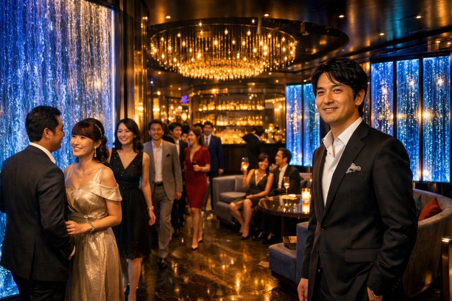 内装リニューアルが完成したナイトクラブのグランドオープン風景