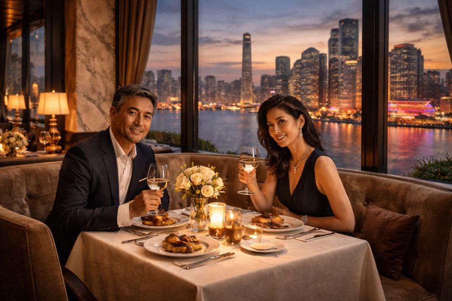 カジノホテルレストランでVIPゲストが食事を楽しむ様子｜内装デザインが顧客体験と収益に与える影響