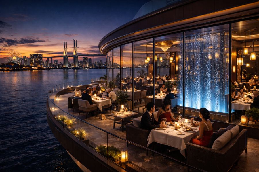 2030年大阪IR施設のレストランコンセプト｜夢洲ベイエリアを望む近未来の空間デザイン